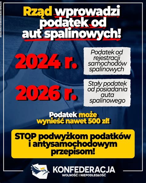 podatek od aut spalinowych wzór